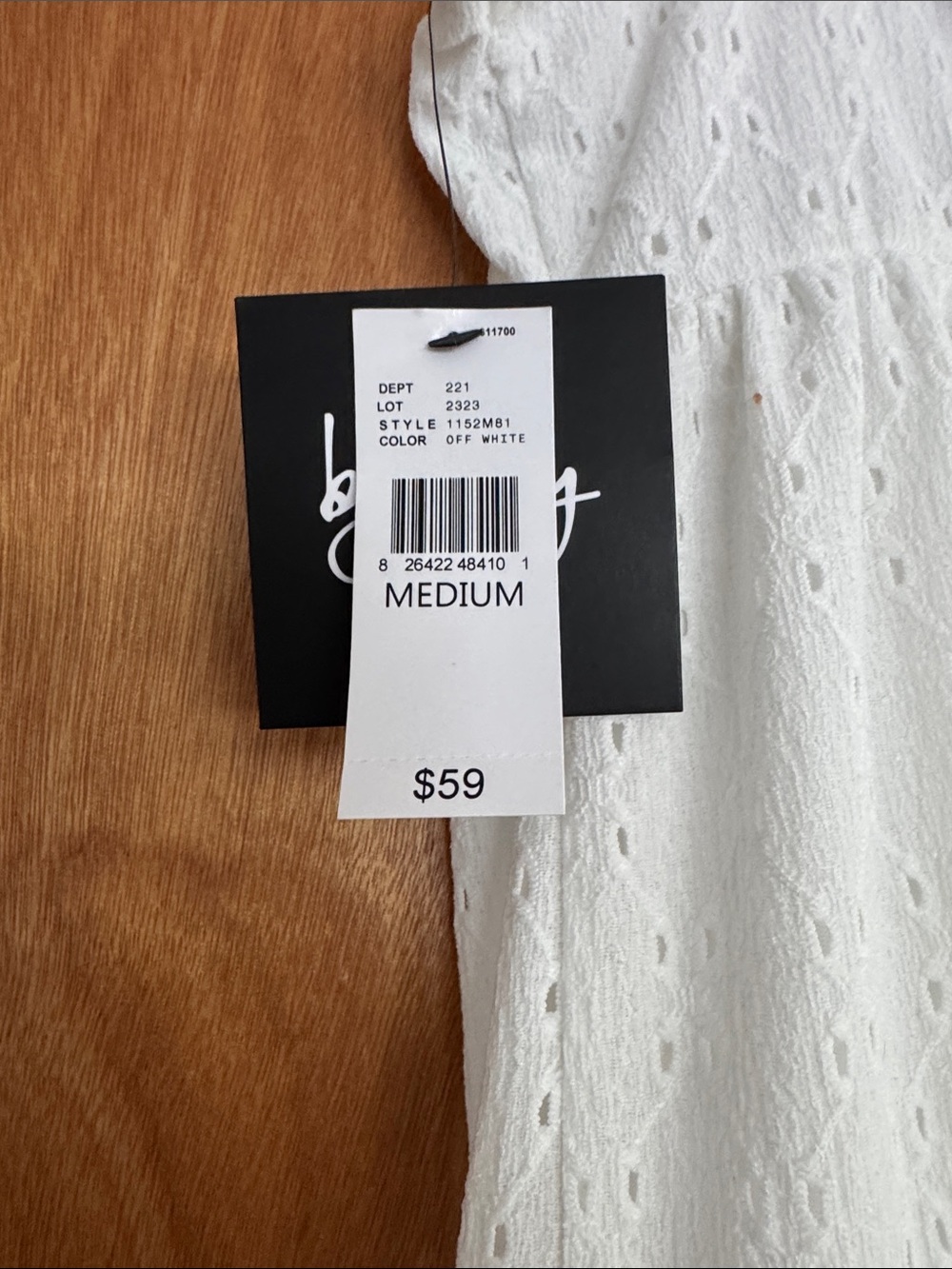 White Eyelet Ruffle Mini Dress - Picture 2 of 10